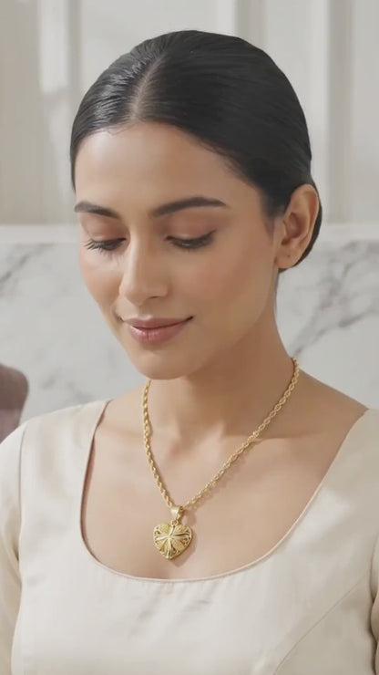 Gold Heart Necklace for Women - Premium Quality